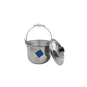 Olla Chica Alta Convexa 16 cm 2.4 Litros de Aluminio con Tapa y Asa Timesa
