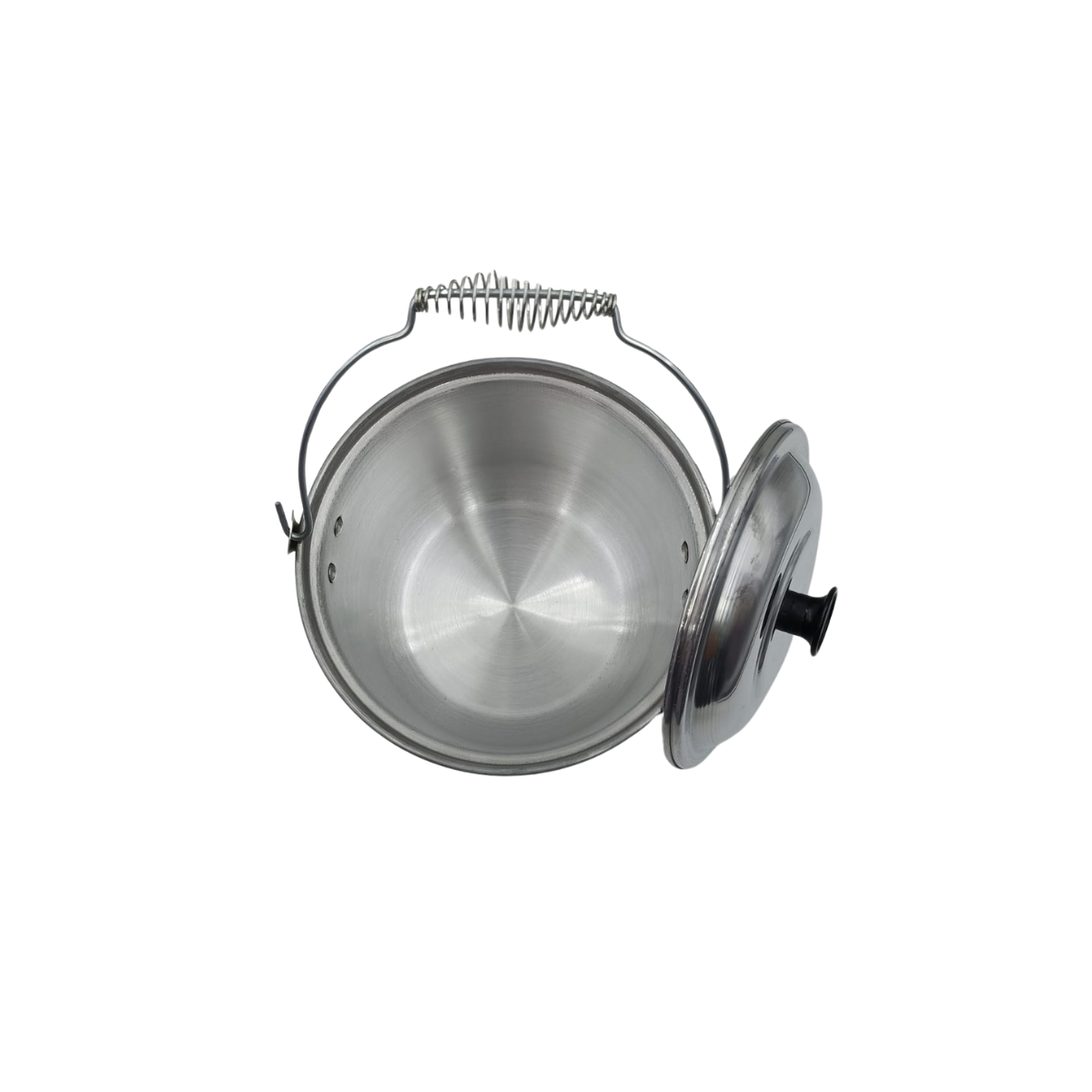 Olla Chica Alta Convexa 16 cm 2.4 Litros de Aluminio con Tapa y Asa Timesa