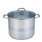 Olla Alta Mediana de Acero Inoxidable con Tapa de 15 Litros 30 cm TKS006 Tab and Kit