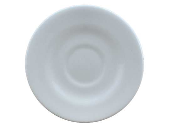 Plato para Taza Redondo Moka 11.5 cm de Loza tipo Cerámica Blanco Nevada Corona