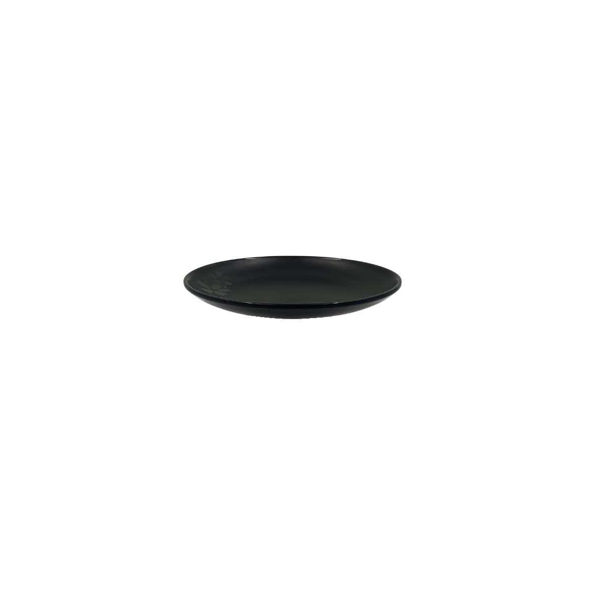 Plato Arrocero Pastelero 20 cm Melamina Resistente tipo Plástico Negro Anforama