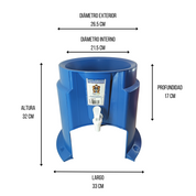 Porta Garrafón con Desapachador de Plástico Resistente 32 cm Azul Plastic Trend 010PG11