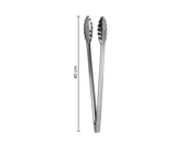 Pinza Servicio Pesado Multiusos de 40 cm Punta Ovalada de Acero Inoxidable Color Gris DS2466 Buffetware