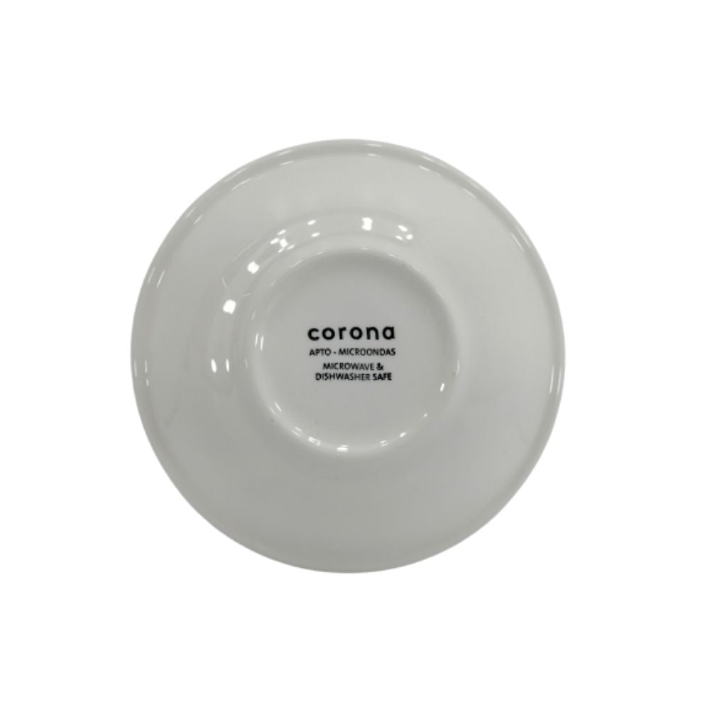 Plato Chico Redondo para Fruta 15 cm de Loza tipo Cerámica Blanco Nevada Corona