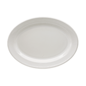 Plato Ovalado de 27 cm de Loza Tipo Cerámica Elegante Clásico Blanco Glacial 310106 Santa Anita