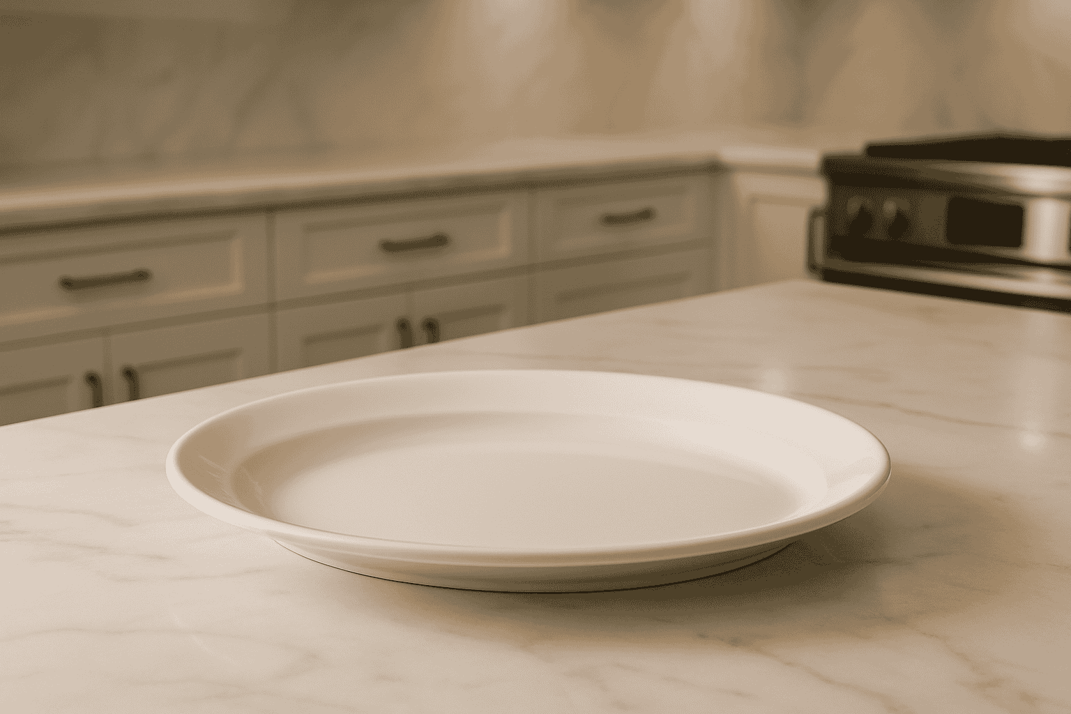 Plato Ovalado de 33 cm de Loza tipo Cerámica Elegante Clásico Blanco Glacial 310105 Santa Anita