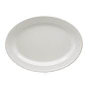 Plato Ovalado de 33 cm de Loza tipo Cerámica Elegante Clásico Blanco Glacial 310105 Santa Anita