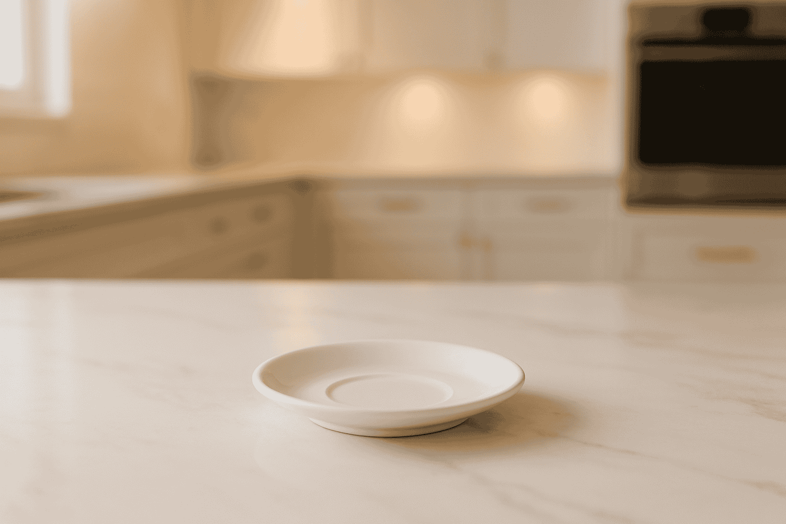 Plato Para Taza Embrocable de 12.5 cm de Loza Tipo Cerámica Elegante Clásico Blanco Glacial 310100 Santa Anita