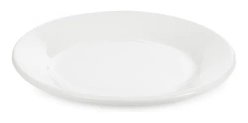 Plato Pastelero de 19 cm de Loza Tipo Cerámica Elegante Clásico Blanco Glacial 310028 Santa Anita