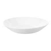Plato Sopero Hondo Clásico Redondo de 21 cm de Vidrio Opalino Blanco Antartic Anfora