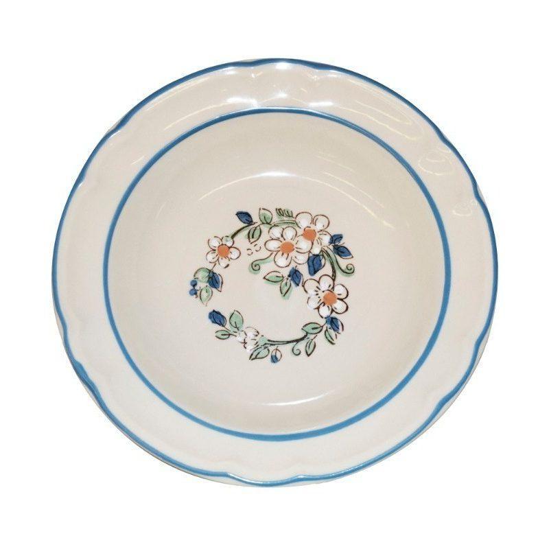 Plato Hondo Sopero Clásico Elegante 21 cm 320 ml de Loza tipo Cerámica Victoria Santa Anita