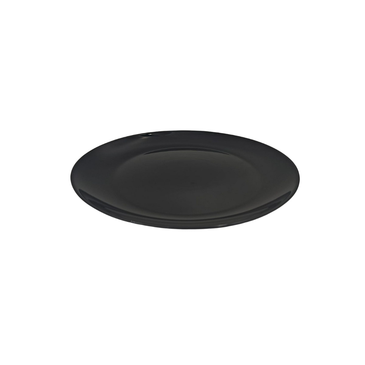 Plato Trinche Clásico Redondo de 26.5 cm de Vidrio Templado Negro iLuminarc