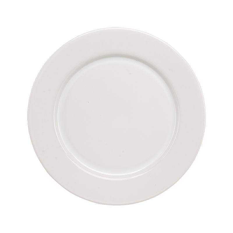 Plato Trinche de 28 cm de Loza tipo Cerámica Elegante Clásico Blanco Glacial 310026 Santa Anita
