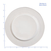 Plato base de 32 cm de Loza tipo Cerámica Elegante Clásico Blanco Glacial 311138 Santa Anita