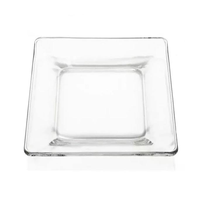 Plato Cuadrado Pastelero para Taza Moderno Elegante 15 cm de Vidrio City 1797299 Libbey