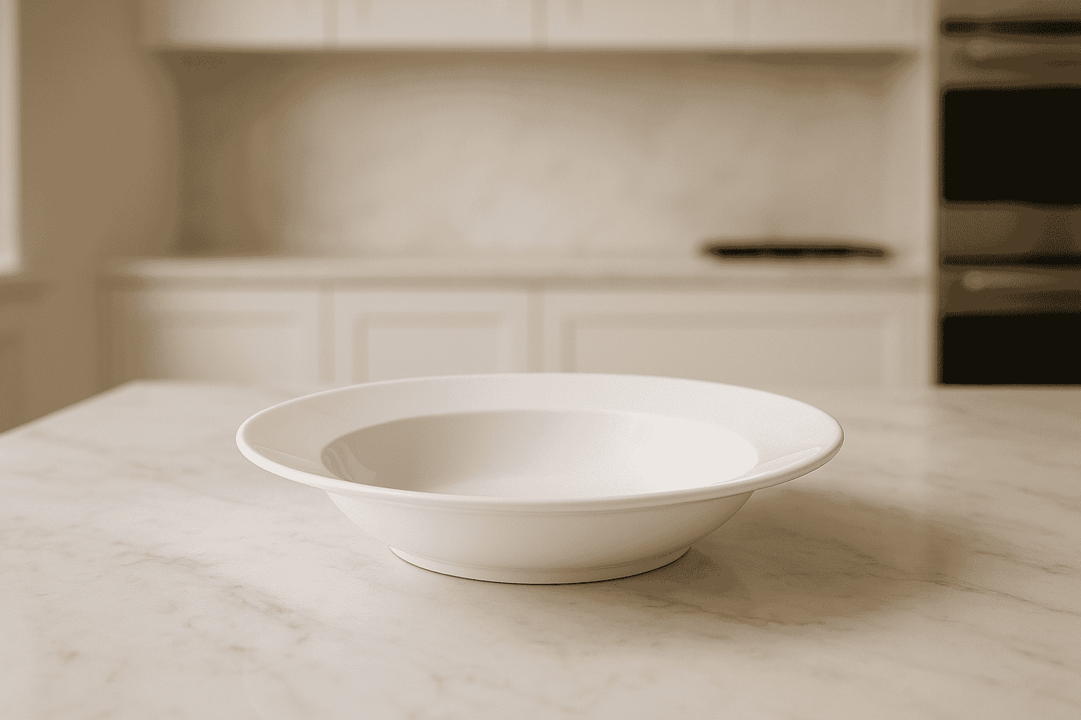 Plato pasta de 31 cm de Loza tipo Cerámica Elegante Clásico Blanco Glacial 310098 Santa Anita