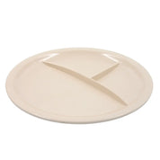 Plato Redondo con 3 divisiones de Melamina Resistente Beige Tavola 80721