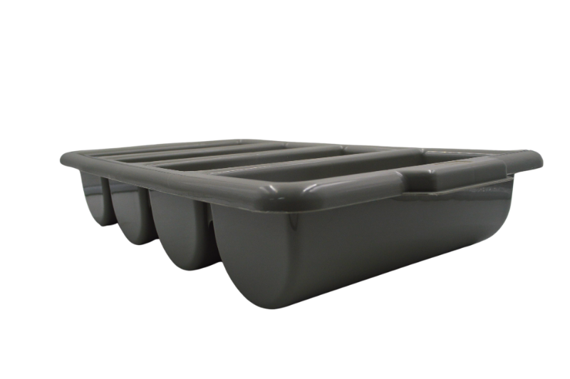 Porta Cubiertos de 4 Divisiones para Restaurante de Plástico Gris Tavola 94011