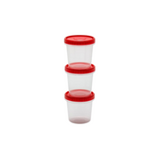 Juego de 3 Recipientes con Tapa Herméticos de Plástico de 200 ml 1917 Cubasa