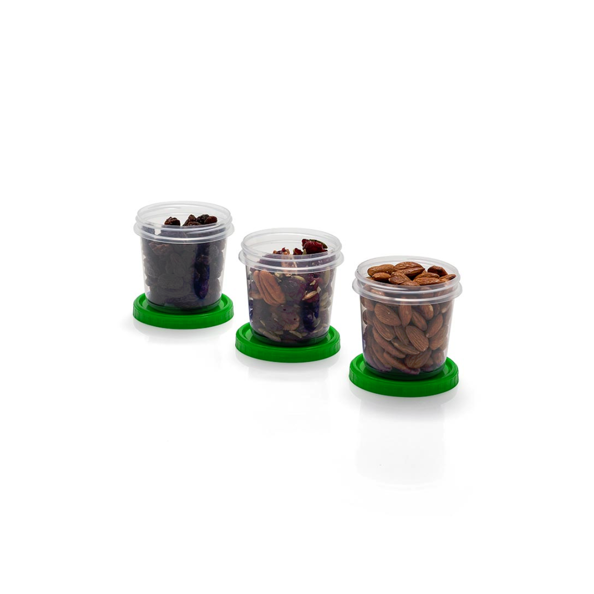 Juego de 3 Recipientes con Tapa Herméticos de Plástico de 200 ml 1917 Cubasa