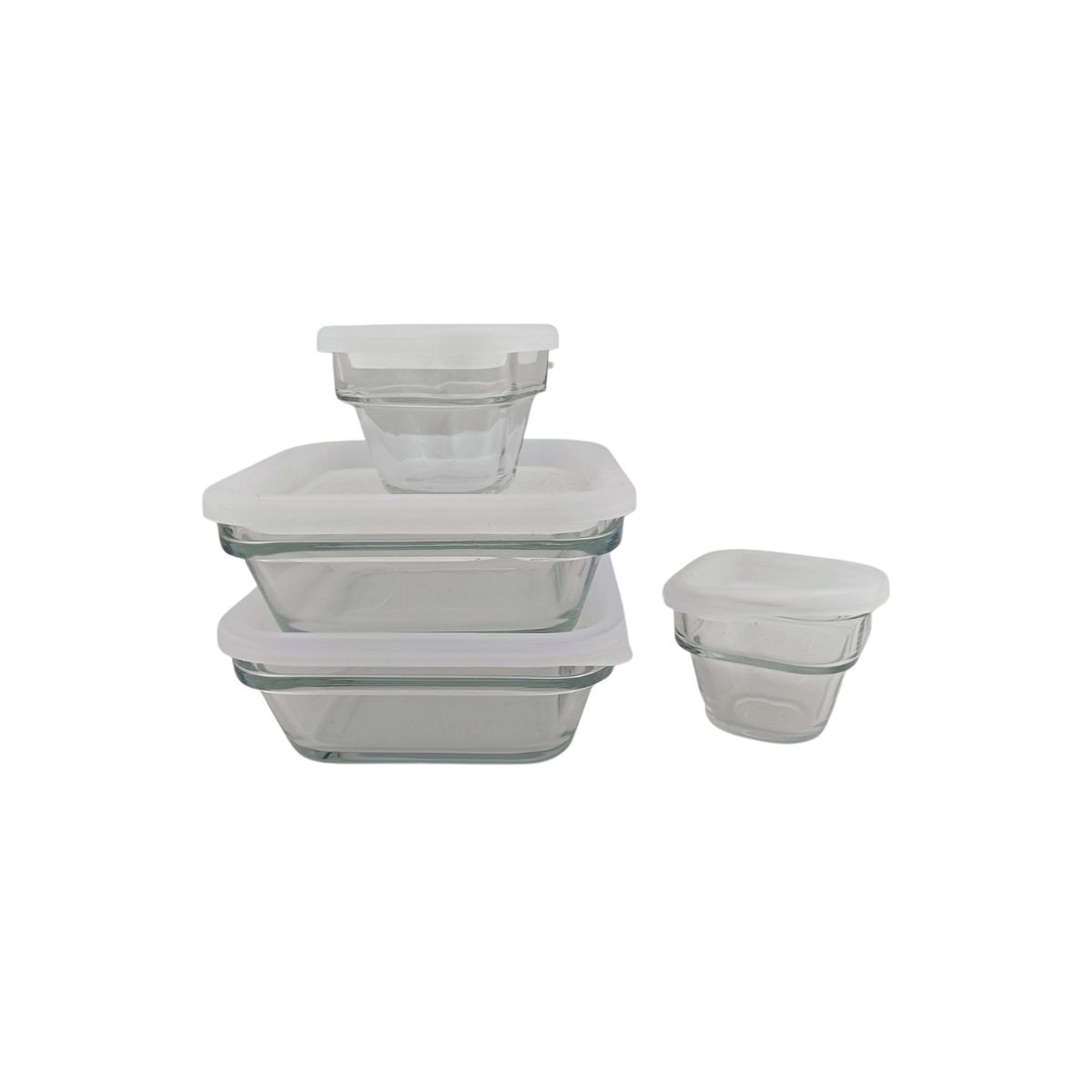 Juego de 4 Recipientes de Vidrio con Tapa de Plástico Save N Store 1718850 Libbey