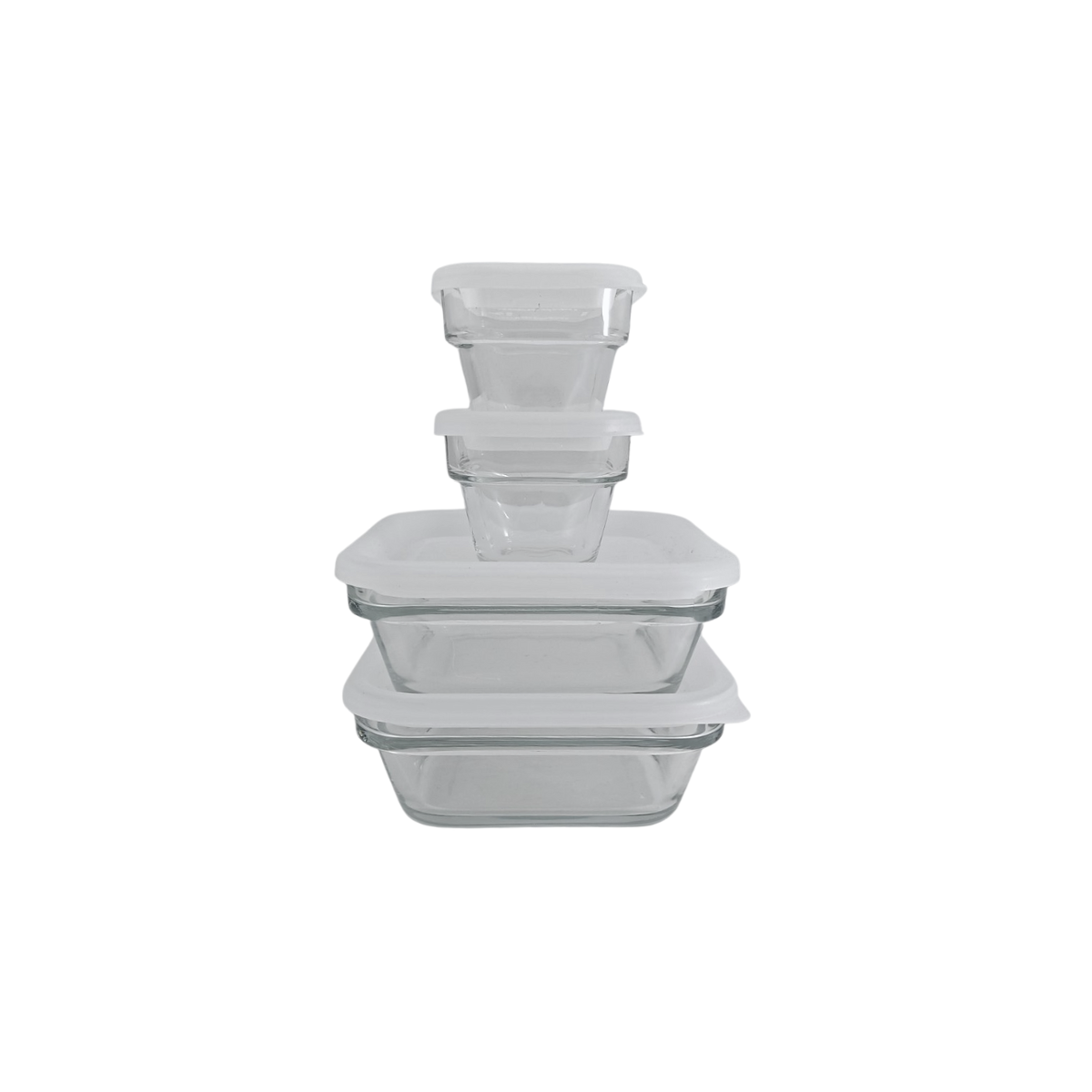 Juego de 4 Recipientes de Vidrio con Tapa de Plástico Save N Store 1718850 Libbey