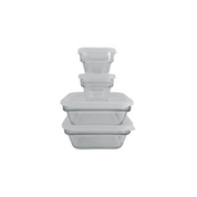 Juego de 4 Recipientes de Vidrio con Tapa de Plástico Save N Store 1718850 Libbey