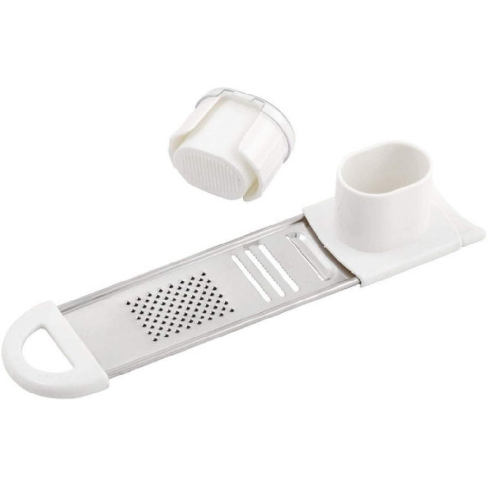 Rallador Cortador Acero Inoxidable de Ajo y Nuez Moscada con Tapa de Plástico 194580 Metaltex
