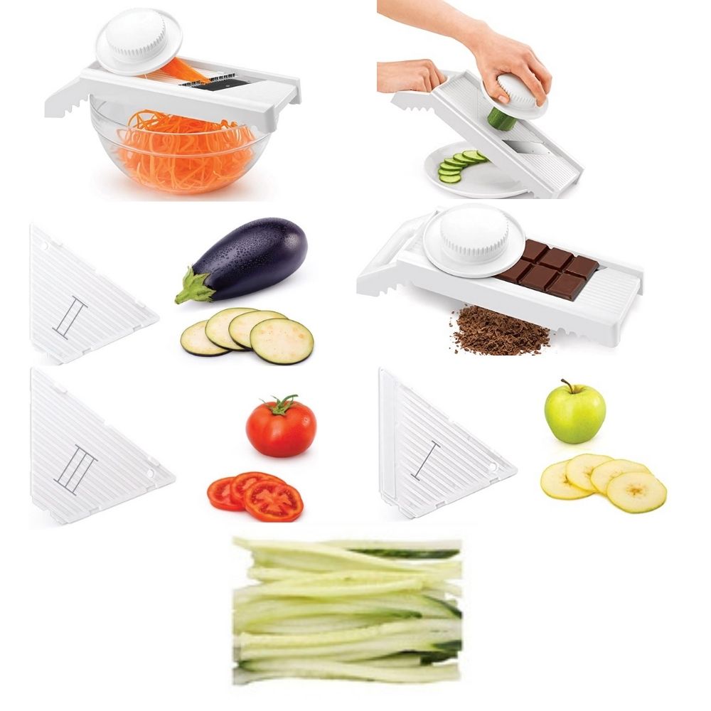 Mandolina Profesional 4 Tipos de Corte rallador Multifuncional 194575 Metaltex