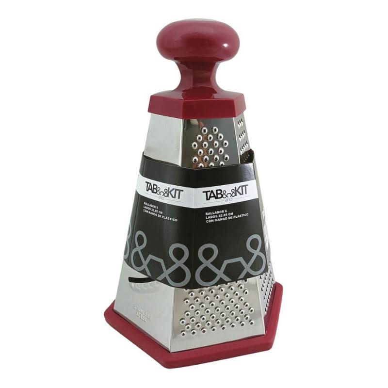 Rallador 6 Lados Vertical Con Mango Superior de Estanado 22 cm Vino TKS098 Tab and Kit