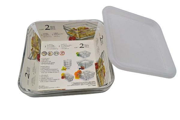 Recipiente Cuadrado de Vidrio con Tapa de Plástico 1.6 Litros Saven n Store A930-1705585 Libbey