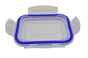 Recipiente Hermético Rectangular 370 ml de Vidrio con Tapa de Broche Vittori