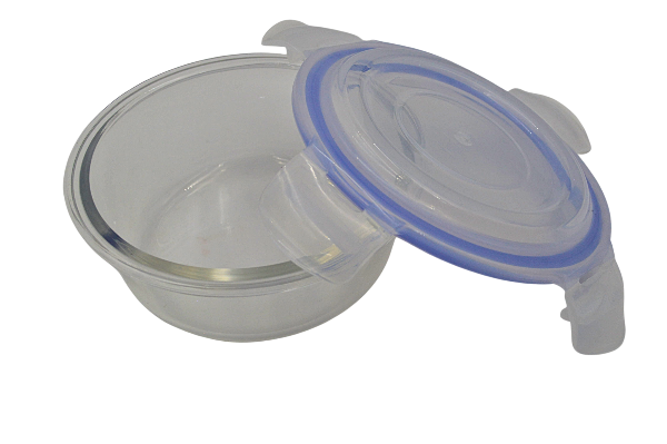 Recipiente Hermético Redondo 400 ml de Vidrio con Tapa de Broche Vittori