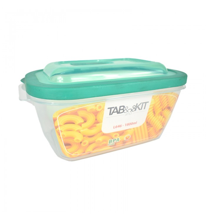Recipiente Rectangular Hermético 770 ml de Plástico con Tapa Tab and Kit