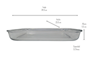 Refractario Bandeja Rectangular de Vidrio Resistente de 3.2 Litros Crisa Lunita