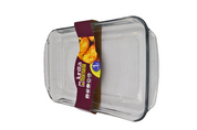 Refractario Bandeja Rectangular de Vidrio Resistente de 3.2 Litros Crisa Lunita