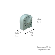 Reloj Timer Cronómetro de Cocina Resorte Manual hasta 60 Minutos Blanco 259200 Metaltex