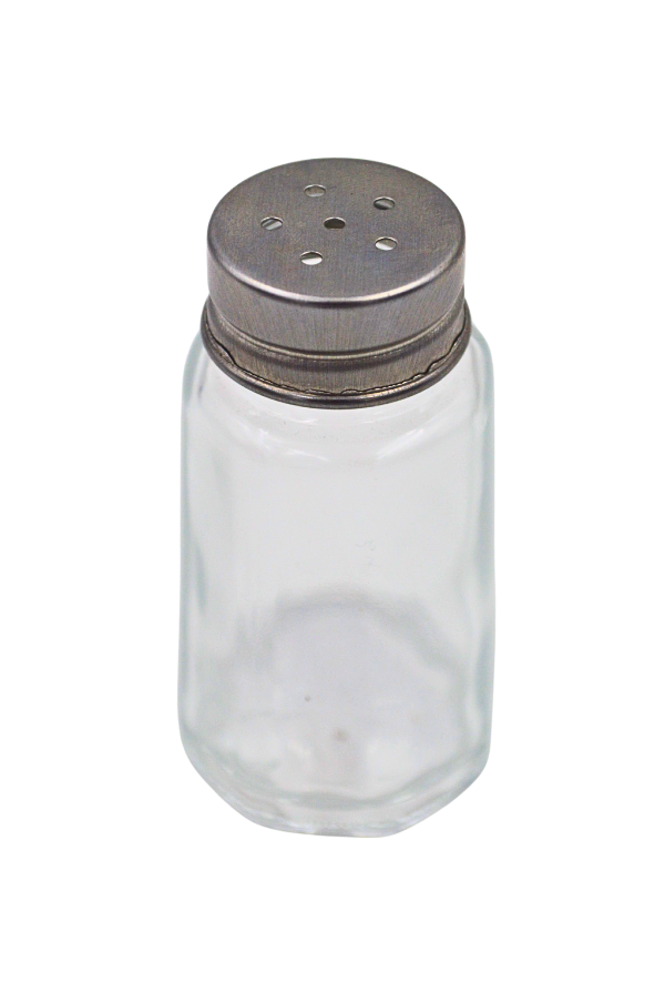 Salero Chico de Vidrio Resistente de 40 ml Octagonal Milán Vidriería Santos 773
