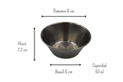 Salsera Ramekin Flanera Chico de 50 ml de Acero Inoxidable Buffetware DS2485