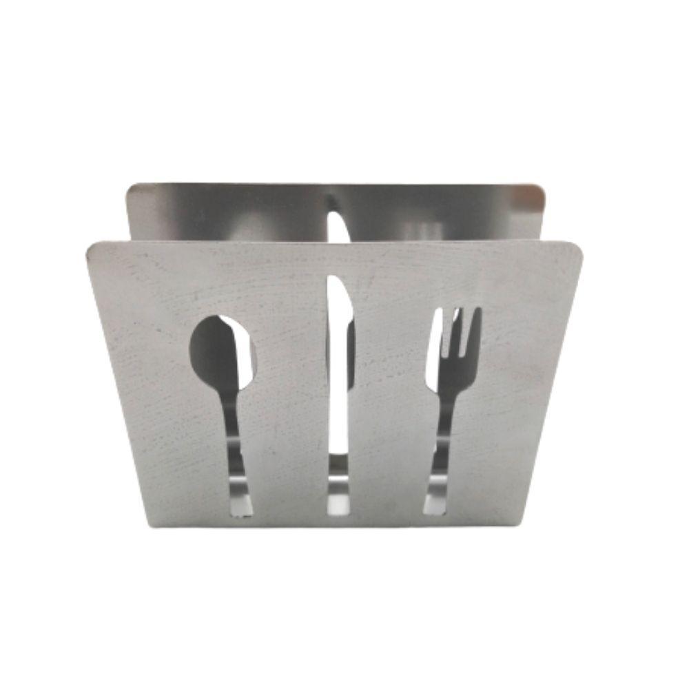 Servilletero Cuadrado Moderno de 13 cm de Acero Inoxidable Cubiertos Prodinox