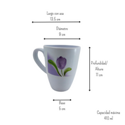 Taza Alta Tarro de 410 ml de Melamina Resistente tipo Plástico Tulipán Tab and Kit