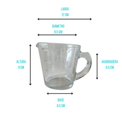 Taza para Medir Refractaria Graduada de 240 ml de Vidrio Resistente 0320 1795416 PYR-O-REY