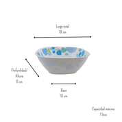 Tazón Cuadrado Grande de 1 Litro de Melamina tipo Plástico Bleaf TKM011 Tab and Kit