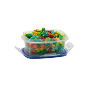 Recipiente Chico Rectangular 250 ml Hermético de Plástico con Tapa Super Sello 1559 Cubasa