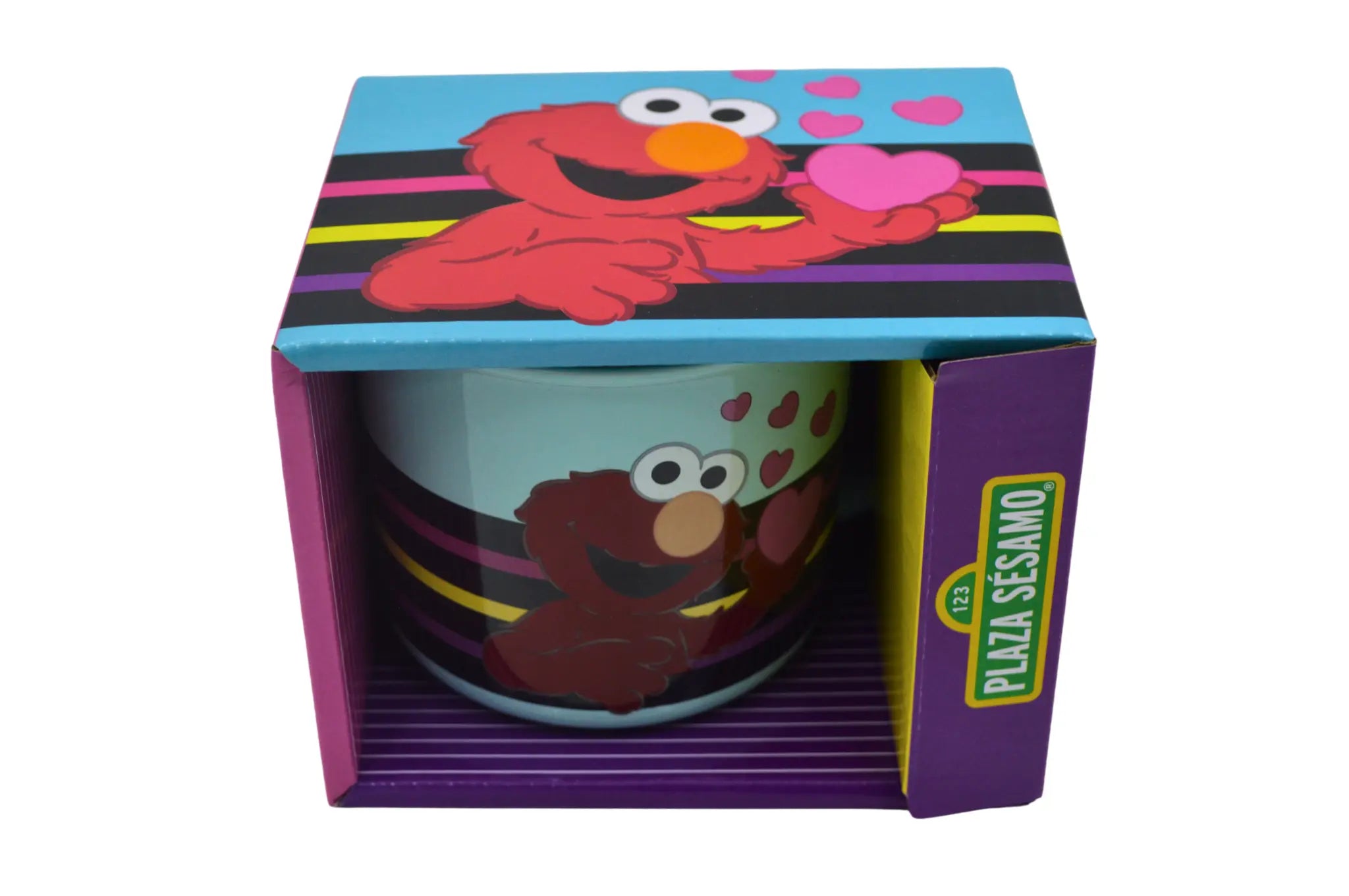 Taza Tarro Jumbo de 345 ml Elmo Plaza Sesamo de Porcelana Resistente Apta Microondas AM74-001V