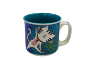 Taza Tarro Jumbo de 470 ml de Porcelana Resistente Apta Microondas Gatos Michis Kawaii Yoga AM93-002