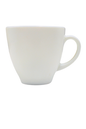 Taza Cafetera Elegante de 250 ml de Vidrio Opalino Blanca Venecia Anfora