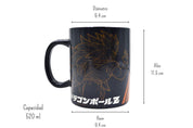 Taza Tarro Jumbo de 520 ml de Porcelana Metálica Dragon Ball Z Anime Licencia MBIG-DBZ-01