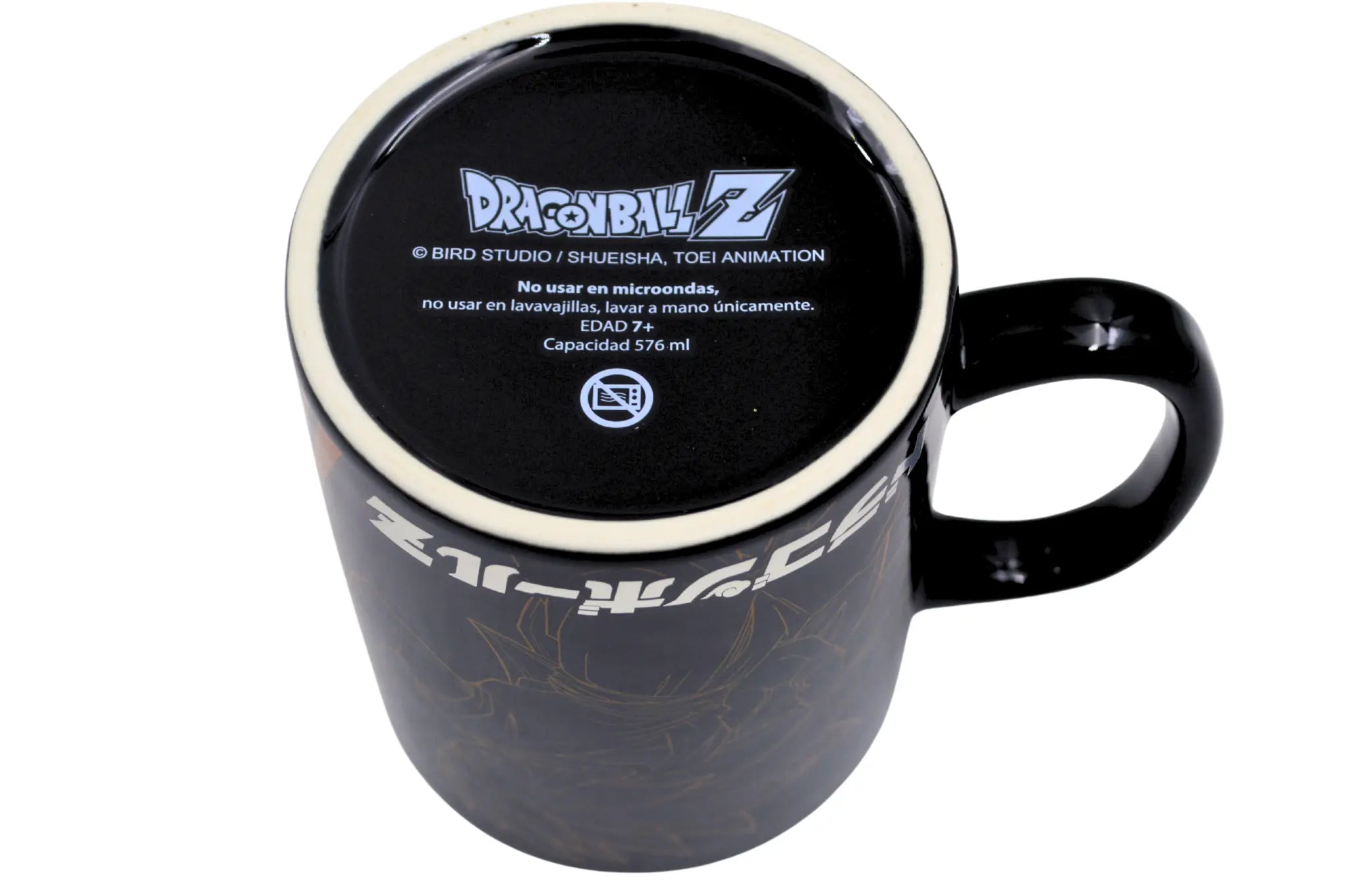 Taza Tarro Jumbo de 520 ml de Porcelana Metálica Dragon Ball Z Anime Licencia MBIG-DBZ-01