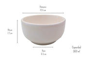 Tazón Sopero Avenero Cereal Blanco de 360 ml de 12.5 cm de Loza tipo Cerámica Anforama